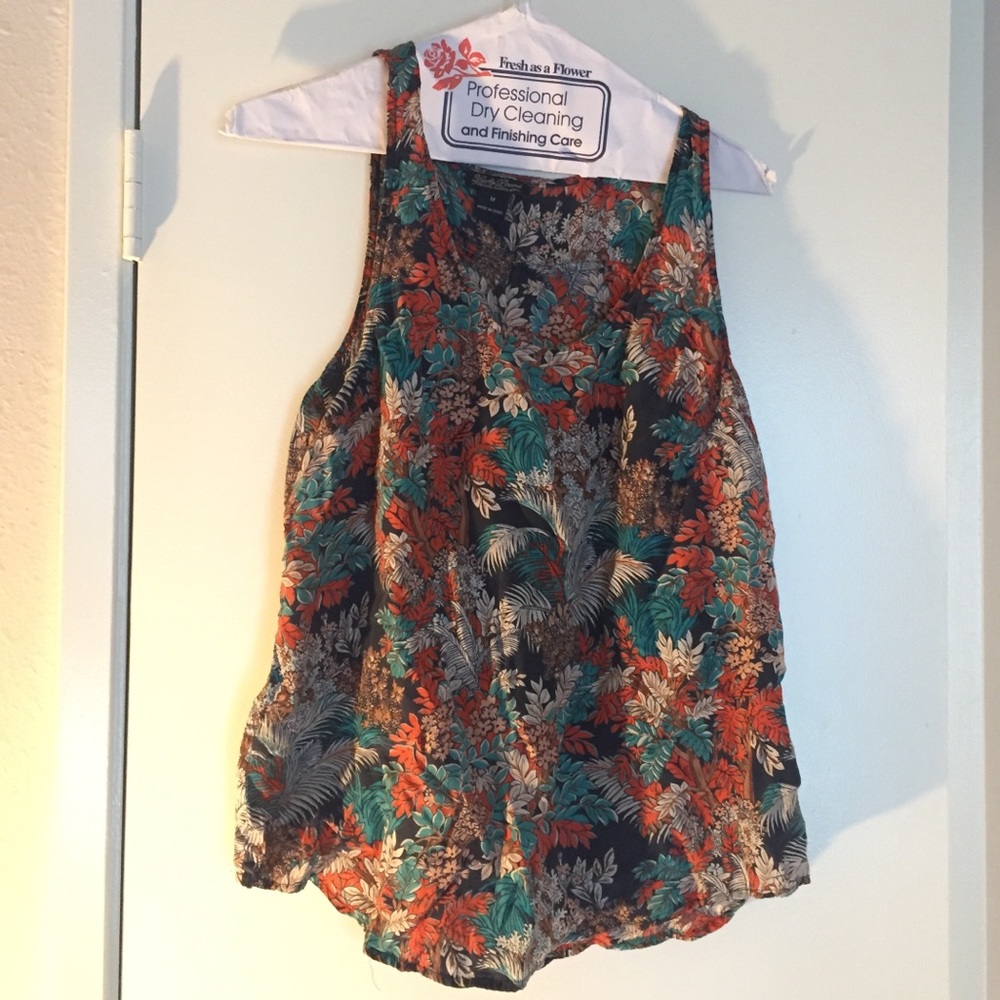Lucky Brand Flowered Patterned Tank Top